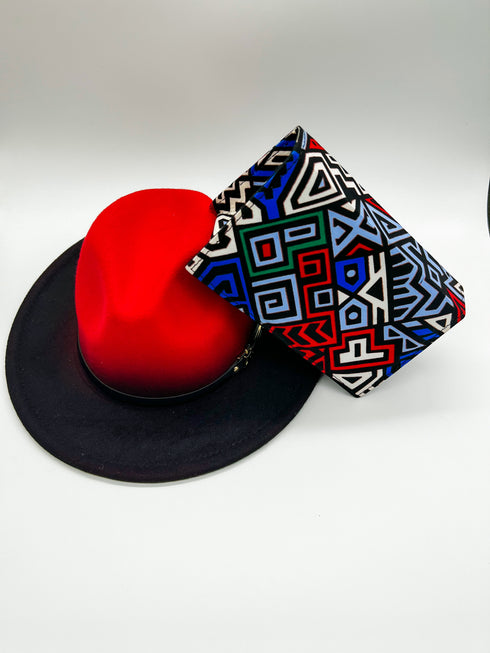Afro Box African Handmade Clutch