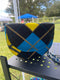 Blue Plaid Umbrella Handmade African Purse