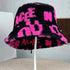 Letter Faux Fur Bucket Hat