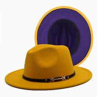 Yellow Purple Fedora Hat